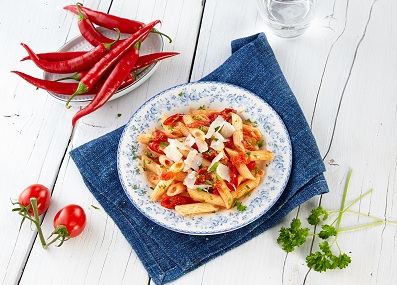 Penne Arrabiata z rýžových těstovin Risolino