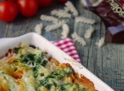 Risolino zapečené s rajčaty a špenátovou ricottou Risolino zapečené s rajčaty a špenátovou ricottou